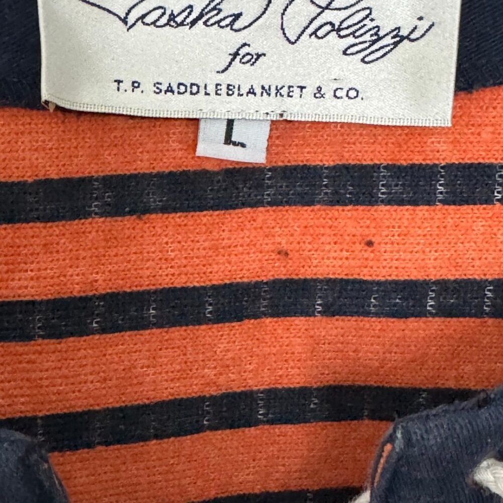Tasha Polizzi for Saddleblanket Vintage Nautical Cowgirl Fleece Pullover Top L - Picture 3 of 4